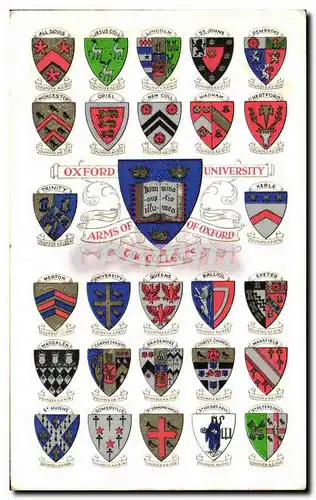 Cartes postales Arms of Oxford Heraldry