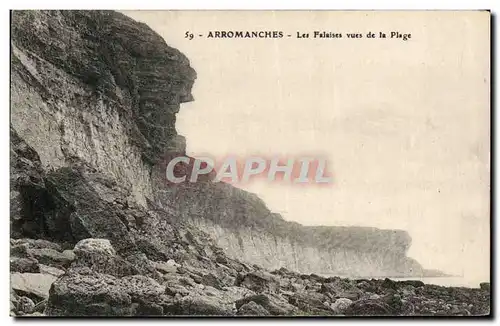 Ansichtskarte AK Arromanches Les Falaises vues de la Plage