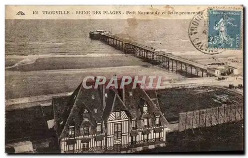 Ansichtskarte AK Trouville Reine des Plages Petit Normandy et Jetee promeande