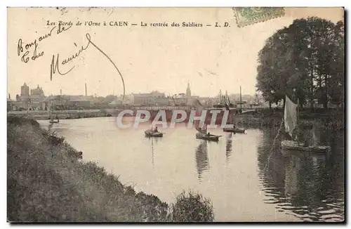 Ansichtskarte AK Les Bords de l Orne a Caen La rentree des Sabliers Bateaux