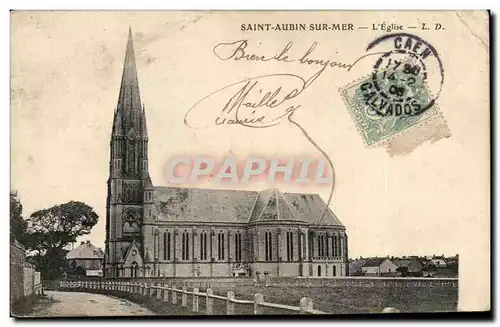 Cartes postales Saint Aubin sur Mer L Eglise