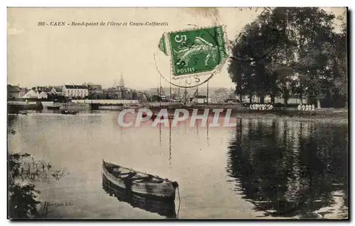 Cartes postales Caen Rond point de I Orne et Cours Calfarelli