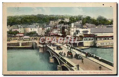 Ansichtskarte AK Trouvillle la Reine des Plages Le Pont sur la Touques The Queen of Beaches The Bridge on the Tou