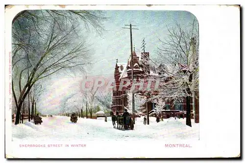 Cartes postales Shersrooke Street in Winter Montreal