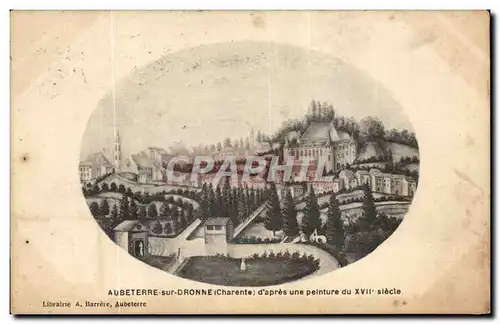 Cartes postales Aubeterre sur Dronne (Charente) d apres une peinture du