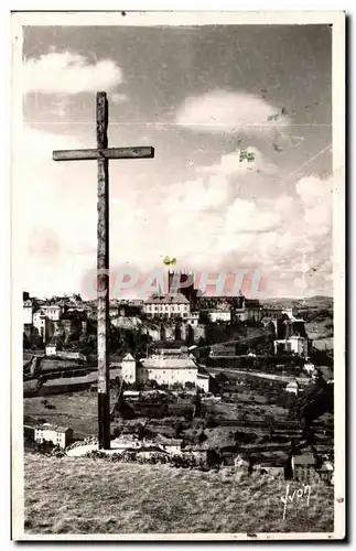 Ansichtskarte AK Saint Flour (Cantal) La Cathedrale et les remparts