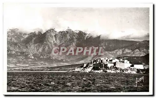 Ansichtskarte AK Calvi (Corse) La citadelle et chaine du Monte Grosso