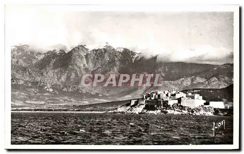 Cartes postales Calvi (Corse) La citadelle et chaine du Monte Grosso