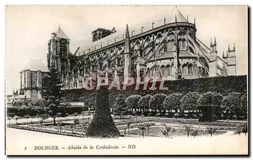 Ansichtskarte AK Bourges Abside de la Cathedrale