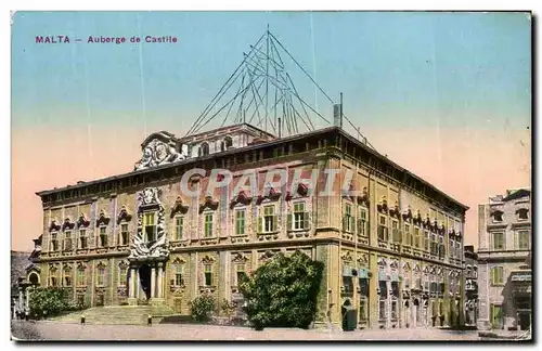 Cartes postales Malta Auberge de Castile