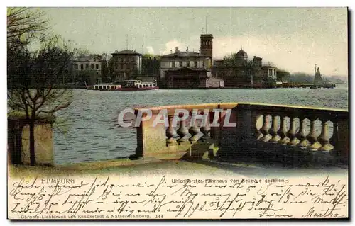 Cartes postales Hamburg Uhlenhorster Pahrhaus von Believue gerthen