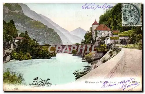 Cartes postales Chateau de St Maurice et poc sur le Rhone