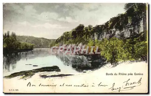 Cartes postales Bords du Rhone pres Geneve