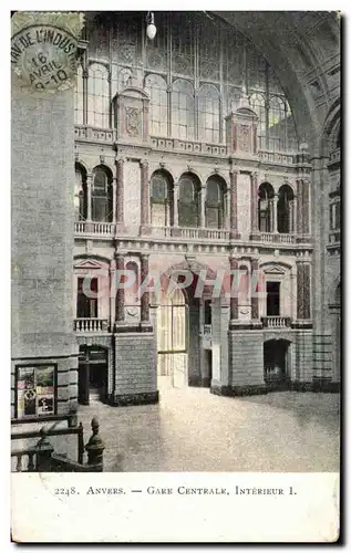 Cartes postales Anvers Gare Centrale Interieur