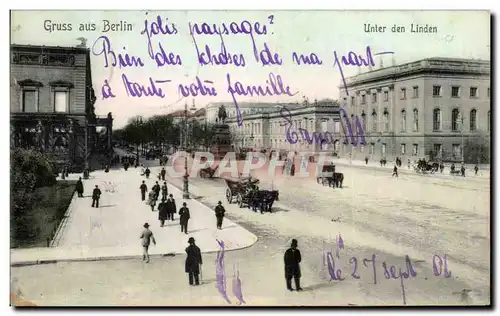 Cartes postales Gruss aus Berlin Unter den Linden