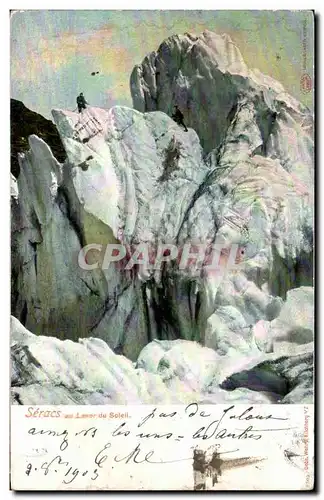 Cartes postales Seracs au lever du soleil Alpinisme