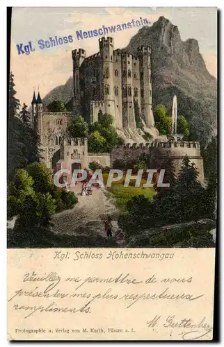 Cartes postales Kgl Schloss Hohenschwangau