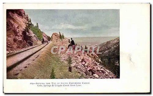 Ansichtskarte AK Around The Top of South Chevnne Canon Colo Springs   Cripple Creek Short Line