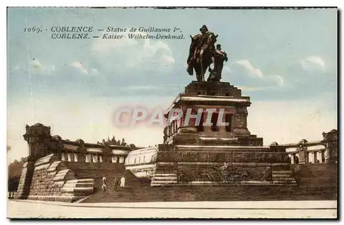 Cartes postales Coblence Statue de Guilaume Coblenz Kaiser Withelm Denkmal