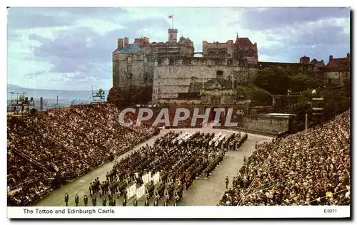 Cartes postales The Tattoo and Edinburgh Castle