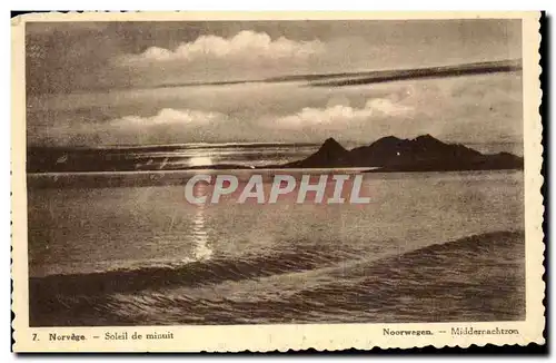 Ansichtskarte AK Norvege Soleil de minuit Noorwegen Midderrachtzon Norway