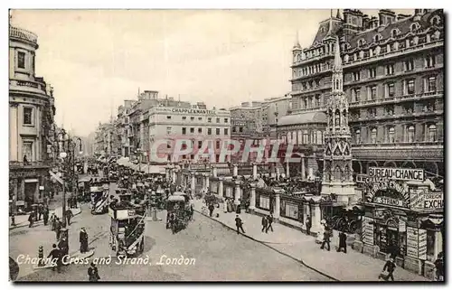 Cartes postales Charing cross and Strand London