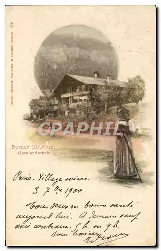 Cartes postales Berner Oberland Alpenland sohaft Folklore Costume Femme