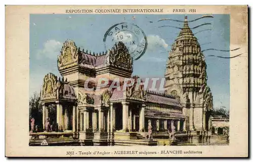 Cartes postales Exposition Coloniale Internationale Paris Temple d Angkor