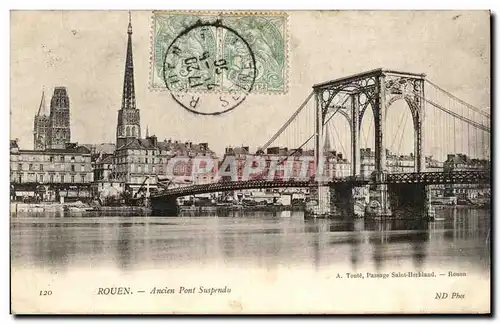 Cartes postales Rouen Ancien Pont Suspendu