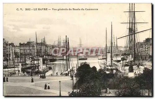 Ansichtskarte AK Le Havre Vue Generale du Bassin du Commerce Bateaux