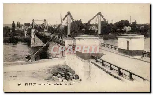 Ansichtskarte AK Elbeuf Le Pont Suspendu