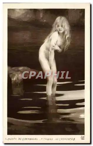 Cartes postales Femme nue erotique Musee Du Luxembourg Chabas Au Crepuscule