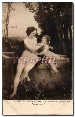 Cartes postales Musee Du Luxembourg La Fortune et le Jeune Enfant Baudry Femme nue erotique
