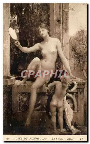 Cartes postales Musee Du Luxembourg La Verite Baudry Femme nue erotique