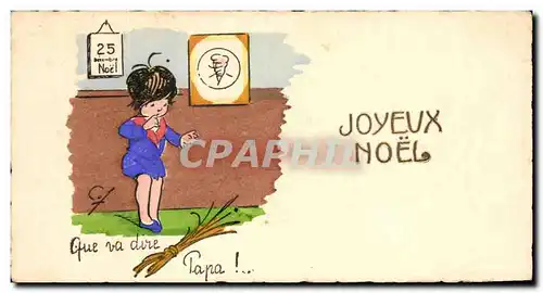 Cartes postales Joyeux Noel Christmas Que va dire Papa