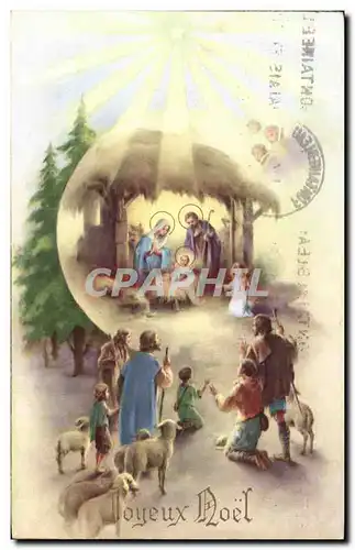 Cartes postales Joyeux Noel Christmas Jesus Bergers