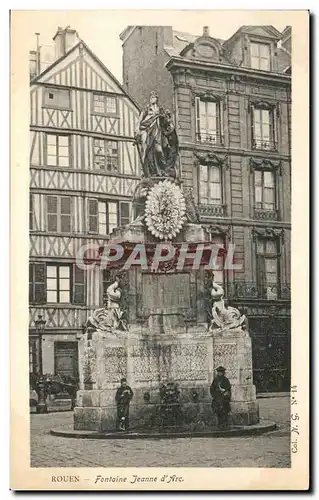 Cartes postales Rouen Fontaine Jeanne d arc