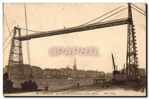 Cartes postales Rouen Le Pont Transbordeur et les Quais