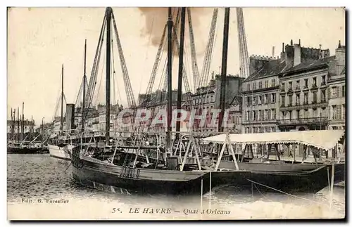 Ansichtskarte AK Le Havre Quai d Orleans Bateaux