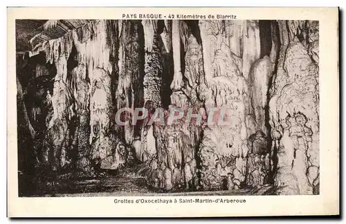 Cartes postales Saint Martin d Arberoue Grottes d Oxocethays Biarritz