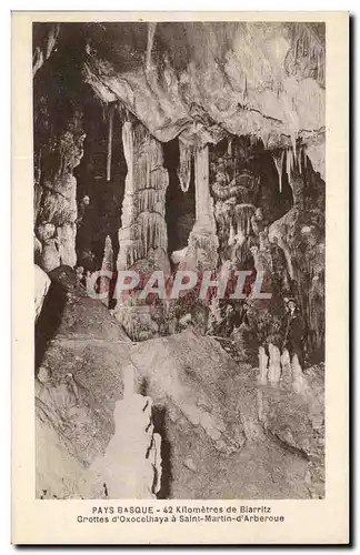 Ansichtskarte AK Saint Martin d Arberoue Grottes d Oxocethays Biarritz