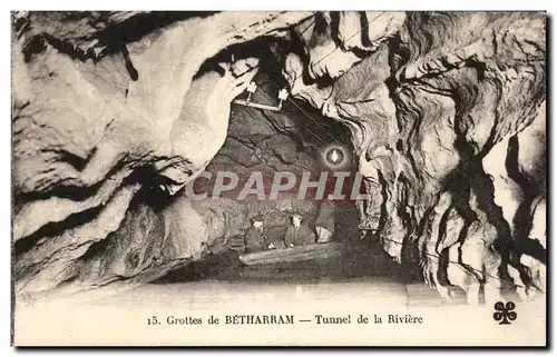 Ansichtskarte AK Grottes De Betharram Tunnel de la Riviere