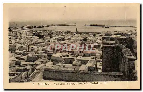 Ansichtskarte AK Sousse Vue vers le Port prise de la Casbah