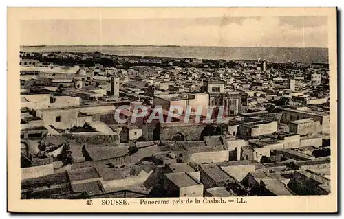 Ansichtskarte AK Sousse panorama pris de la casbah