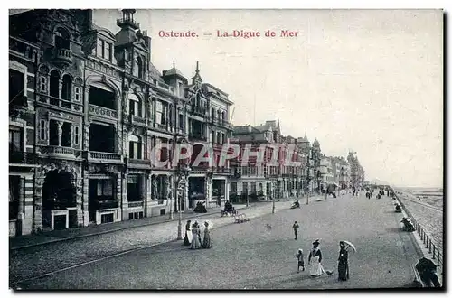 Cartes postales Ostende La Digue de Mer