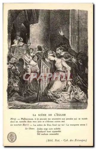 Cartes postales La Scene De L Eglise Faust