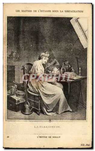 Cartes postales La Paresseuse L Oeuvre De Boilly