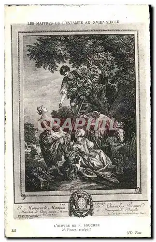 Cartes postales Les Maitres De L Estampe Au L Oeuvre De Boucher Ponce