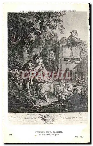 Cartes postales L Oeuvre De Boucher Gaillard L agreable Lecon