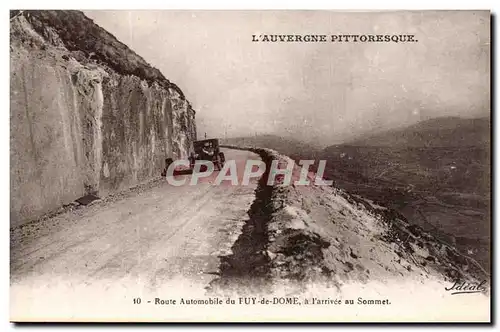 Ansichtskarte AK L Auvergne Pittoresque Route automobile du Puy de Dome a l arrivee au sommet